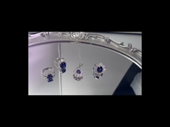 Laborgefertigte farbige Saphir-Edelstein-Schmuckringe