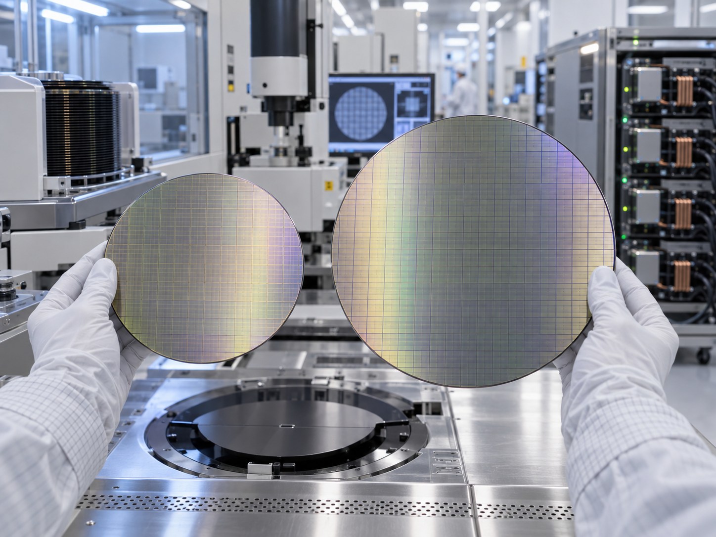 Jüngste Firmenblogs über 200mm vs 300mm GaN-on-Silicon Wafers for AI Power Electronics: Wafer Bow, Buffer Layers, Epitaxy Uniformity, Cost and Fo