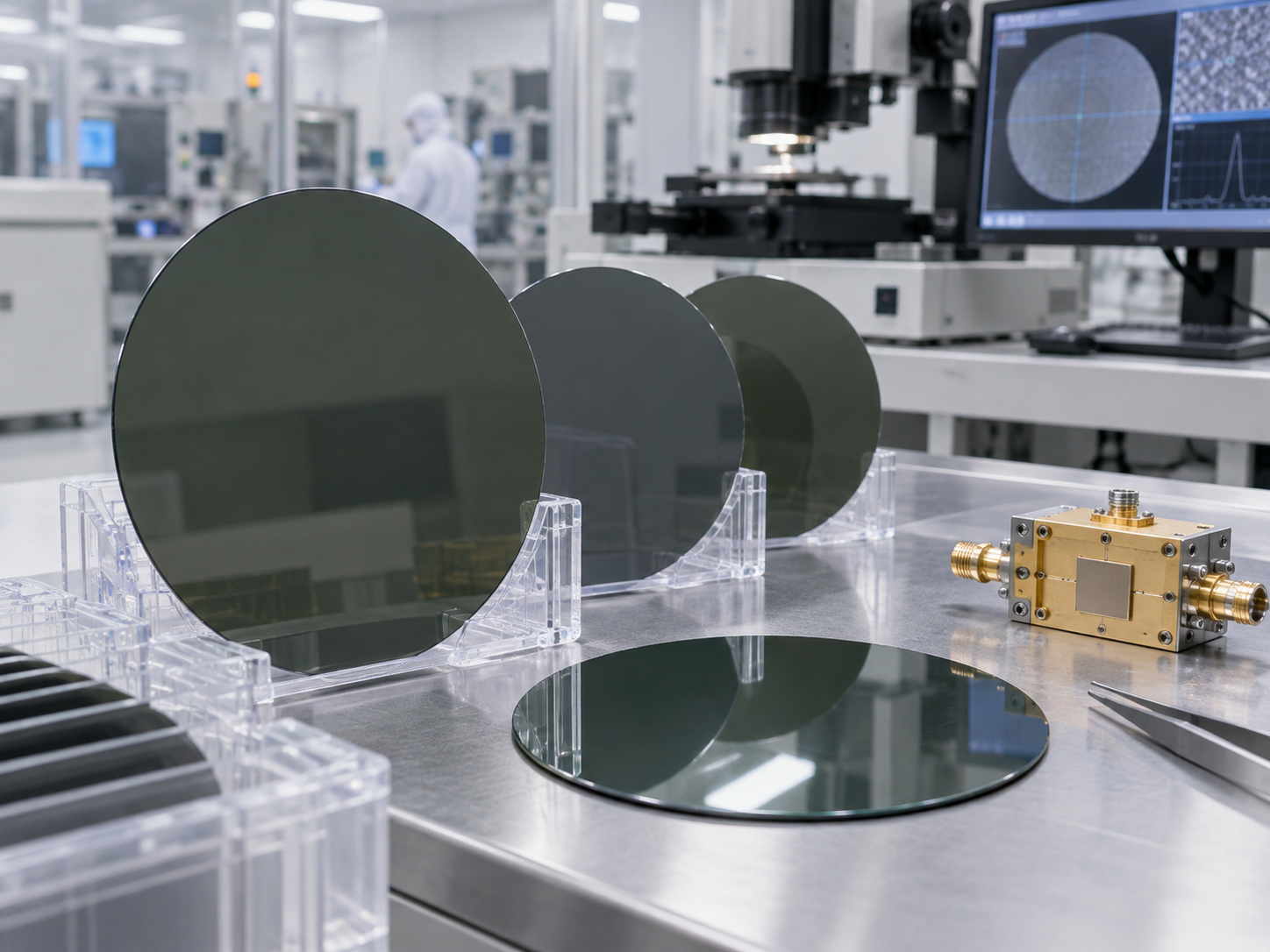 Jüngste Firmenblogs über Halbisolierende 4H-SiC-Substrate für HF-Geräte: HPSI vs. Vanadium-Doped, Widerstandsfähigkeit, Defektdichte, TTV und Oberfläche Q