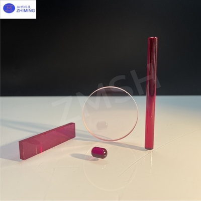 kaufen Rubin-Stäbe / Glaskugel / Optikfenster / Prisma Rubin Optikelement Laserstange Titan-Safir-Laserkristall Online-Herstellung