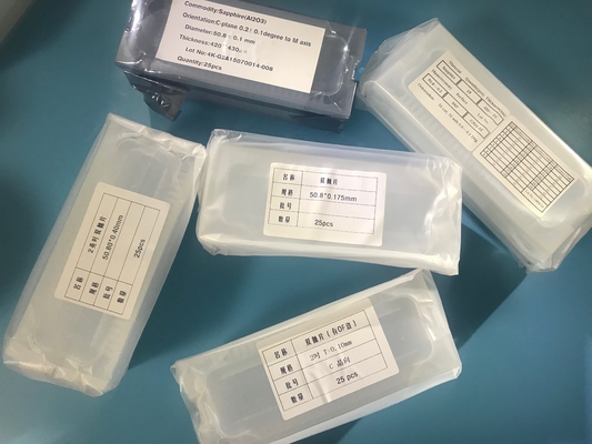 kaufen Polieroblate der ultradünnen Doppelt-Seite des Saphirs 2inch der Stärke 0.1mm 0.2mm Online-Herstellung