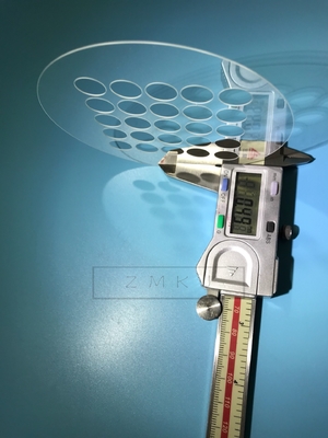 Punching Sapphire Lens Optical Wafer With Hole , Al2O3 Single Crystal Glass