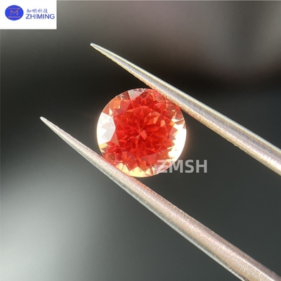 Maßgefertigter synthetischer Padparadscha-Saphir für Schmuck